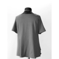 Elegancka Bluzka z falbankami idealna pod żakiet - szara